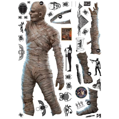 Classic Monsters The Mummy Giant Peel & Stick Wall Decals White - RoomMates 4 Classic Monsters The Mummy Giant Peel & Stick Wall Decals White - RoomMates - Image 2