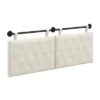 Full/Queen Remi Diamond Button Tufted Headboard Cloud White - Nathan James