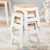 Melissa & Doug Wooden Stools - Set Of 4 - White/Natural 1 Melissa & Doug Wooden Stools - Set Of 4 - White/Natural -Child Furniture Shop GUEST 96fd431b 73e9 4b2f 85f3 ae71c959a861