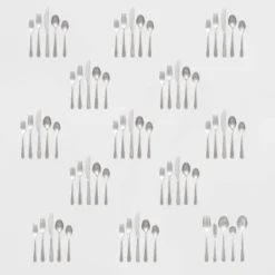 65pc Harrington Flatware Set Silver - Threshold™ -Child Furniture Shop GUEST 97c8579f 20f1 4e7e 9162 c0e3ee2610e0