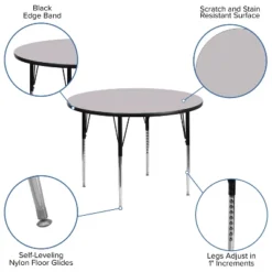 Flash Furniture 48'' Round Thermal Laminate Activity Table - Standard Height Adjustable Legs 17 Flash Furniture 48'' Round Thermal Laminate Activity Table - Standard Height Adjustable Legs -Child Furniture Shop GUEST 99d03a77 10e7 488a 8e59 e0f0d8cc77f6