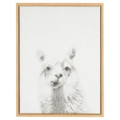 24" X 18" Alpaca Framed Canvas Art - Uniek -Child Furniture Shop GUEST 9a331e51 9281 4325 8cea 88dbff3641c6