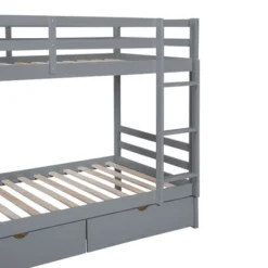 Twin-Over-Twin Bunk Bed With A Tree Decor And Two Storage Drawers-ModernLuxe -Child Furniture Shop GUEST 9edf87c9 d582 43f5 b1f9 1a33288a79e0