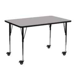 Emma And Oliver Mobile 24x48 Rectangle HP Laminate Adjustable Activity Table -Child Furniture Shop GUEST a03a6d0b 00c6 4094 b7e6 79720b917c4f 1