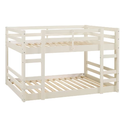 Twin Over Twin Indy Solid Wood Low Bunk Bed - Saracina Home 3 Twin Over Twin Indy Solid Wood Low Bunk Bed - Saracina Home