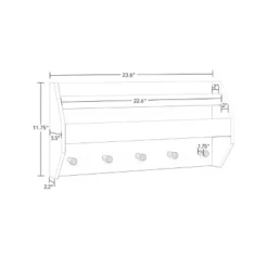 Kids' Catch-All Wall Shelf With Bookrack And Hooks White - RiverRidge Home 8 Kids' Catch-All Wall Shelf With Bookrack And Hooks White - RiverRidge Home -Child Furniture Shop GUEST a6500deb 9f7d 4c0c b856 24396c947ae7