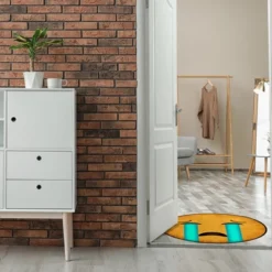 Deerlux Emoji Style Round Funny Smiley Face Kids Area Rug, Sobbing Emoji Rug