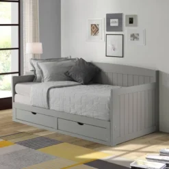 King Harmony Daybed With Conversion Dove Gray - Alaterre Furniture -Child Furniture Shop GUEST a7b11972 f9c9 456a aeac 250825026287