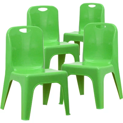 Flash Furniture 4 Pack Plastic Stackable School Chair With Carrying Handle And 11'' Seat Height 13 Flash Furniture 4 Pack Plastic Stackable School Chair With Carrying Handle And 11'' Seat Height - Image 11