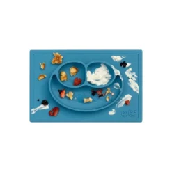Ezpz Happy Mat Dining Plate - Blue 7 Ezpz Happy Mat Dining Plate - Blue -Child Furniture Shop GUEST aeca8478 daa9 4419 924e cebcb9ea27cb