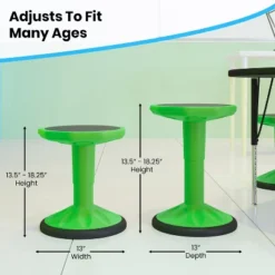 Flash Furniture Carter Adjustable Height Kids Flexible Active Stool For Classroom And Home With Non-Skid Bottom, 14" - 18" Seat Height -Child Furniture Shop GUEST aedbd643 0d3d 47e1 8442 a4ffab535f4c