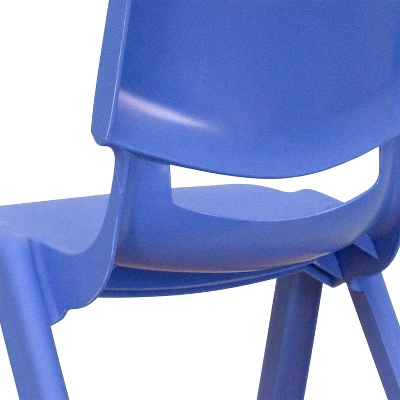 Emma And Oliver 4 Pack Plastic Stack School Chair With 12" Seat Height - Kids Chair 7 Emma And Oliver 4 Pack Plastic Stack School Chair With 12" Seat Height - Kids Chair - Image 5