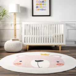 NuLOOM Nesta Queen Bear Machine Washable Kids Area Rug -Child Furniture Shop GUEST af59214a 6e8d 4149 beb2 dd63e6e97eac