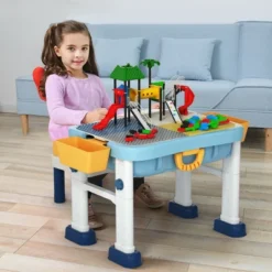 Costway 6 In 1 Kids Activity Table Set W/ Chair Toddler Luggage Building Block Table -Child Furniture Shop GUEST af62b6ed 908e 4a0b 99f7 d199263b3e57