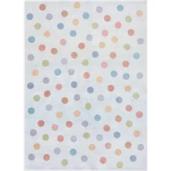 Well Woven Rainbow Polka Dots Apollo Kids Collection Multi Color Area Rug -Child Furniture Shop GUEST afad63c9 2790 41c2 a321 82812d56a7a2