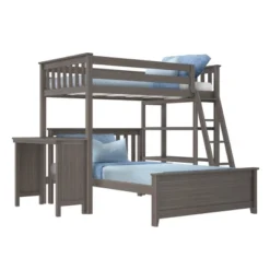 Max & Lily L-Shaped Twin Over Full Bunk Bed With Bookcase And Desk -Child Furniture Shop GUEST b0a00182 783e 4fb1 ac69 e1f033d812d1