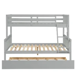 Twin Over Full Bunk Bed With Trundle Bed, Ladder And Safety Rails-ModernLuxe -Child Furniture Shop GUEST b0d82388 6ec8 4850 88bc 6d80ac6141f3