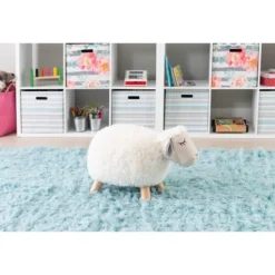 Hillier No Storage Stool White - Powell -Child Furniture Shop GUEST b5fd11d2 889d 4e92 a30e f2f79b6b8154