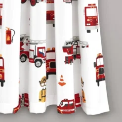 52"x84" Make A Wish Fire Truck Window Curtain Panels Set - Lush Décor -Child Furniture Shop GUEST b62442fa d065 4c82 b687 f352c8f9137e