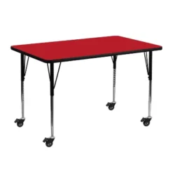 Emma And Oliver Mobile 24x48 Rectangle HP Laminate Adjustable Activity Table -Child Furniture Shop GUEST b63ed2d1 6d88 47d4 b67e 6f792741abd6 1
