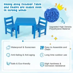 Costway 3PCS Kids Table & 2 Chairs Set Outdoor Heavy-Duty All-Weather Activity Table Set -Child Furniture Shop GUEST b7370a0d 9064 456b a1f2 5b5903c34368