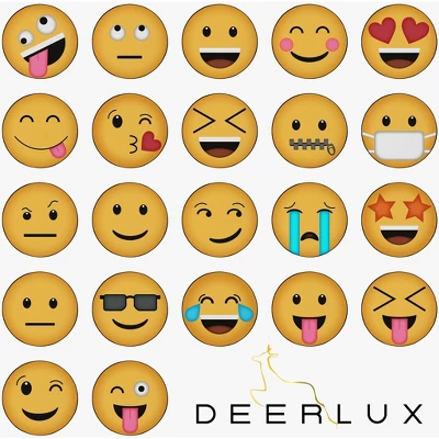 Deerlux Emoji Style Round Funny Smiley Face Kids Area Rug, Raised Eyebrow Emoji Rug 5 Deerlux Emoji Style Round Funny Smiley Face Kids Area Rug, Raised Eyebrow Emoji Rug - Image 3