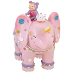 Northlight 5.75" Children's Pink Elephant With Monkey Coin Bank -Child Furniture Shop GUEST b9798a94 b0b3 493b 8544 f157af7e9328