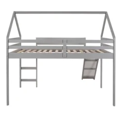 Full Size House Shape Loft Bed With Slides - ModernLuxe -Child Furniture Shop GUEST b9ab1afc 170d 4918 8c65 5f6172e57073