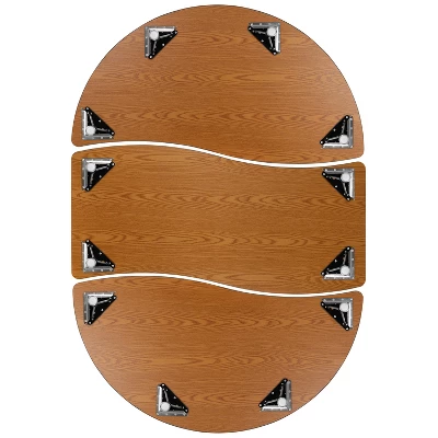 Emma And Oliver 3 Piece 86" Oval Wave Collaborative Grey Kids Adjustable Activity Table Set 14 Emma And Oliver 3 Piece 86" Oval Wave Collaborative Grey Kids Adjustable Activity Table Set - Image 12