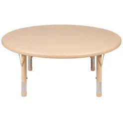 Emma And Oliver 45" Round Natural Plastic Height Adjustable Activity Table - School Table For 4 16 Emma And Oliver 45" Round Natural Plastic Height Adjustable Activity Table - School Table For 4 -Child Furniture Shop GUEST bec8631c e39f 46ce 9dcc 37f8cc333cec