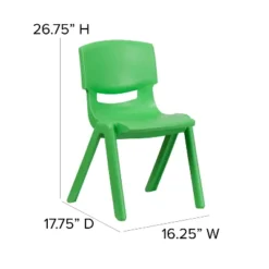 Emma And Oliver 5 Pack Plastic Stackable School Chair With 15.5'' Seat Height -Child Furniture Shop GUEST bef00c82 0ccb 436b be40 0857a9bb591d