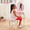 Polka Dot Fashion Prints Vanity Table & Stool Set Pink - Teamson Kids 2 Polka Dot Fashion Prints Vanity Table & Stool Set Pink - Teamson Kids -Child Furniture Shop GUEST c085ed1a 3ced 49ef 9514 3aad9d289255