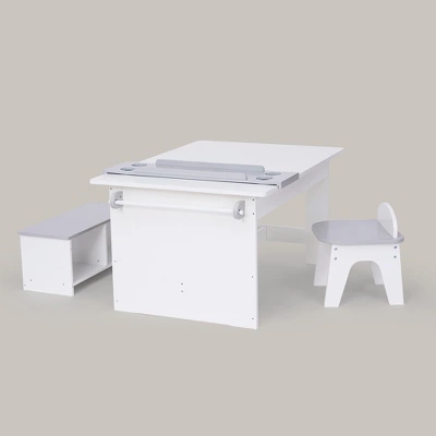 Fantasy Fields - Little Artist Monet Play Art Table Kids Furniture - White/Gray 11 Fantasy Fields - Little Artist Monet Play Art Table Kids Furniture - White/Gray - Image 9