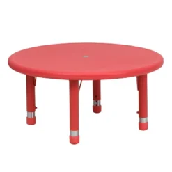Flash Furniture 33" Round Plastic Height Adjustable Activity Table -Child Furniture Shop GUEST c2397513 2406 434a 9bfa a8bf5e142b7d