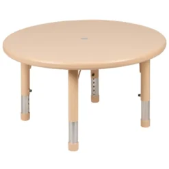 Flash Furniture 33" Round Plastic Height Adjustable Activity Table -Child Furniture Shop GUEST c3f3e407 d944 4c99 8aa9 cdc2737e311f