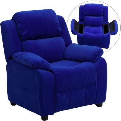 Emma And Oliver Deluxe Padded Contemporary Kids Recliner With Storage Arms 20 Emma And Oliver Deluxe Padded Contemporary Kids Recliner With Storage Arms - Image 18