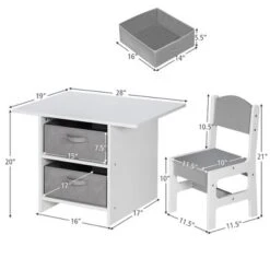 Babyjoy Kids Art Play Wood Table And 2 Chairs Set W/ Storage Baskets Puzzle -Child Furniture Shop GUEST c5b85dba 53ba 44ab 9135 f214f025b6f7