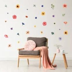 Watercolor Wildflowers Wall Decor - Decalcomania -Child Furniture Shop GUEST c9186c74 2c62 4236 aff2 43042f0e4e66