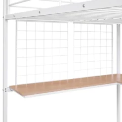Full Size Metal Loft Bed With Desk And Grid - ModernLuxe -Child Furniture Shop GUEST cabc9e40 7e1f 4812 b517 d91721254611