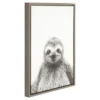 24" X 18" Sloth Framed Canvas Art - Uniek -Child Furniture Shop GUEST cd407c0d c9df 4ec0 8fa0 cdbc62486db8