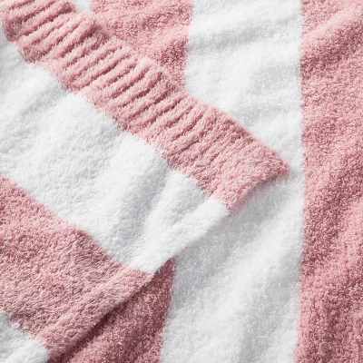 Chenille Stripe Baby Blanket - Dark Pink And White Stripe - Cloud Island™ 4 Chenille Stripe Baby Blanket - Dark Pink And White Stripe - Cloud Island™ - Image 2