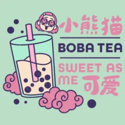 Girl's Turning Red Boba Tea Sweet As Me T-Shirt