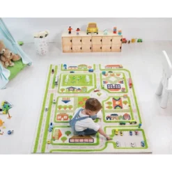 52.5"x71" Traffic Green 3D Play Rug - IVI -Child Furniture Shop GUEST d09823a7 8a48 4dc0 a90d 88dd2df0f027