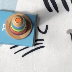 NuLOOM Adalynn Sleepy Cat Kids Machine Washable Area Rug -Child Furniture Shop GUEST d165f8e3 1958 4ec2 985e 9adf46dd0568