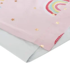 Natalie Rainbow With Metallic Printed Total Blackout Window Panel Pink - Mi Zone -Child Furniture Shop GUEST d4cfaf1c 0e40 4458 be06 dbfa14ccab14