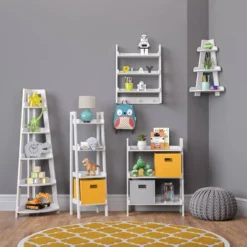 Kids' Corner Ladder Wall Shelf White - RiverRidge Home -Child Furniture Shop GUEST d795a61f a23e 402c bbf5 22117f82edd7