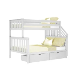 Max & Lily Twin Over Full Staircase Bunk Bed With Storage Drawers -Child Furniture Shop GUEST d8a53447 8973 4828 95ec 6a14624db7c0