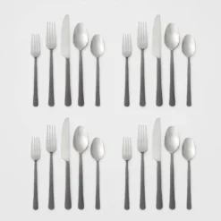 20pc Hubbardston Flatware Set Black - Threshold™ -Child Furniture Shop GUEST dc38d691 3449 481a bf3c c841a47ed14b