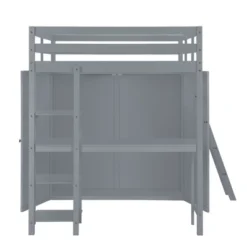 Full/ Twin Size Loft Bed With Wardrobe, Desk And Shelves-ModernLuxe 19 Full/ Twin Size Loft Bed With Wardrobe, Desk And Shelves-ModernLuxe -Child Furniture Shop GUEST dd5dfe85 18bd 4ea2 82d3 7dc451041cb8