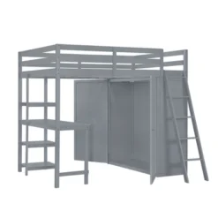 Full/ Twin Size Loft Bed With Wardrobe, Desk And Shelves-ModernLuxe 18 Full/ Twin Size Loft Bed With Wardrobe, Desk And Shelves-ModernLuxe -Child Furniture Shop GUEST dd90bd92 fe54 403c b295 0b939cd1a7e8